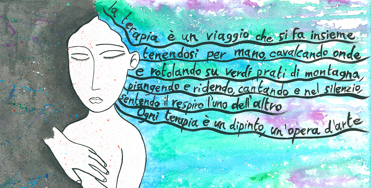 La terapia è viaggio che si fa insieme - Illustrazione di Anna Maria Bolcato